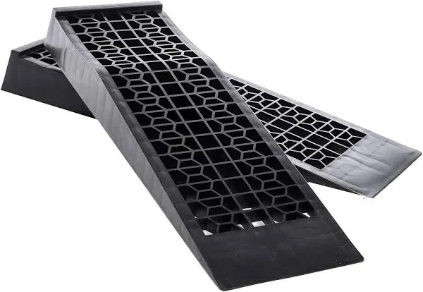 Apextreme Plastic Car Service Ramp Low Profile 3 Ton Truck Vehicle 2 Pack