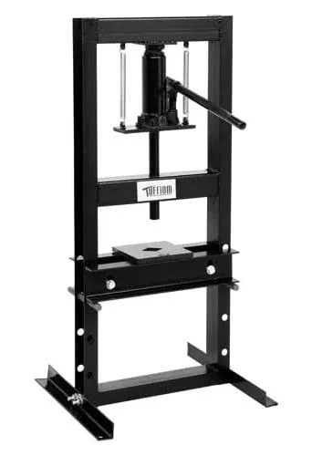 TUFFIOM 6 Ton Hydraulic Shop Press with Press Plates, H-Frame Garage Press, Adjustable Working Table Height, 18.9”L x 15.75”W x 36.8”H, Black