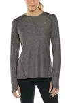 "Women's Devi Long Sleeve Fitness T-Shirt | Charcoal Heather"