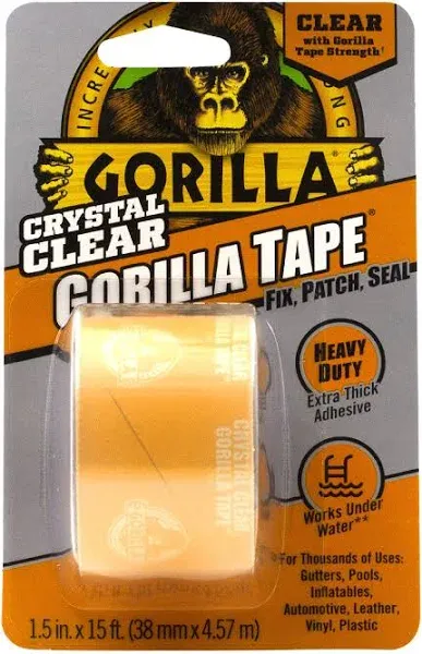 Gorilla  1.88 in. W x 5 yd. L Tape  Clear