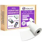 Thermal Paper Roll 2 1/4 x 55 for Verifone Vx520 Ingenico ICT220 ICT250 FD400 (20 rolls)