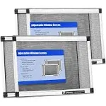 Expandable Window Screen, 2 Pack Adjustable Window Screen (15&#034; H x 21&#034; - 40&#034; ...