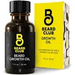 The Beard Club Beard Club - Beard Growth Oil - Grow A Thicker Fuller Beard, Fill in Patches - Healthy Natural Castor, Coconut and Avocado Beard Growth