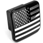 eVerHitch USA Black Flag Hitch Cover with Pin Bolt (Black, Fits 2.5&#034; Receiver)