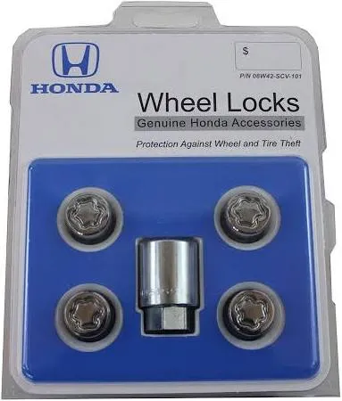 Honda Wheel Locks 08W42-SCV-101 CRV Lug Nuts Genuine Parts New NIB