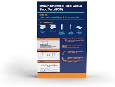 Reese&#039;s Colo Test Immunochemical Fecal Occult Blood Test IFOB 1 Test Exp. 11/25