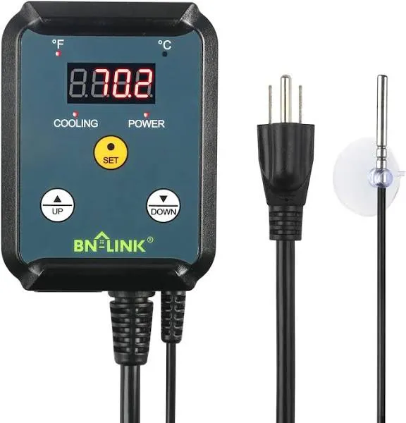 BN-LINK Digital Cooling Thermostat Controller for Cooling Device Circulation Box Fans 40-108F 8.3A 1000W