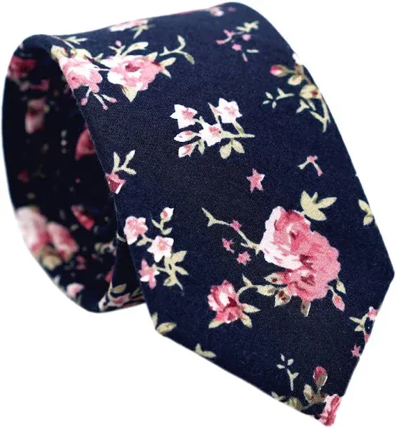 Belluno Men's Floral Skinny Tie