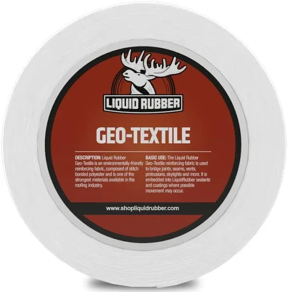 Liquid Rubber Geo-Textile - Fix Leaks - Repair and Restore - Easy to Use, 4 Inch x 160 Foot Roll