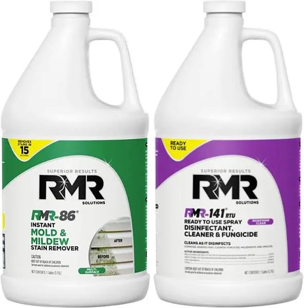 RMR-86 Instant Mold Stain Remover and RMR-141 RTU Disinfectant Cleaner DIY Mold Remover Bundle