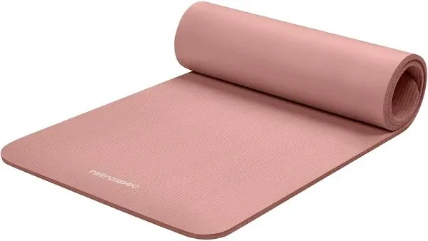 Retrospec Solana Yoga Mat 1/2" Thick w/Nylon Strap for Men & Women