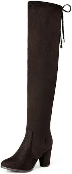 Dream Pairs Block Heel Over The Knee Boots