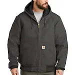 Carhartt Mens J140 Factory 2nd Duck Active Jacket - Quilted Flannel Lined - Gravel Large Regular