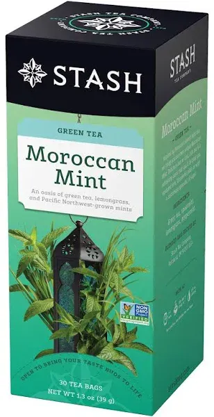 🌿 3 Boxes STASH Moroccan Mint Green Tea - Non-GMO  3x20 bags =60 Tea Bags 2025