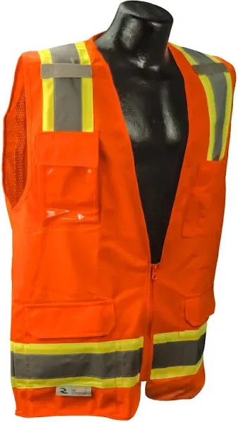 Radians SV6OM Two Tone Surveyor Class 2 Safety Vest, Medium, Orange