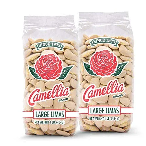 Camellia Brand Dry Large Lima Beans, 1 Pound (6 Pack)