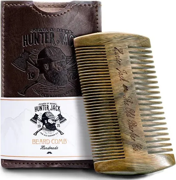 Sandalwood Handmade Beard Comb for Men - Premium Wooden Comb - Pocket Wood Co...