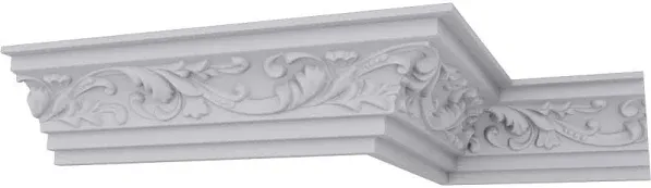 Ekena Millwork MLD02X02X04TN Tristan Crown Moulding, 2 3/4"H x 2 3/4"P x 4"F x 94 1/2"L, White