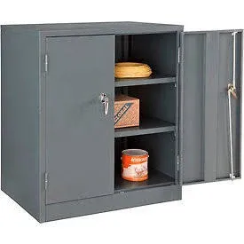 Global Industrial Unassembled Counter Height Cabinet, 36x24x42, Gray