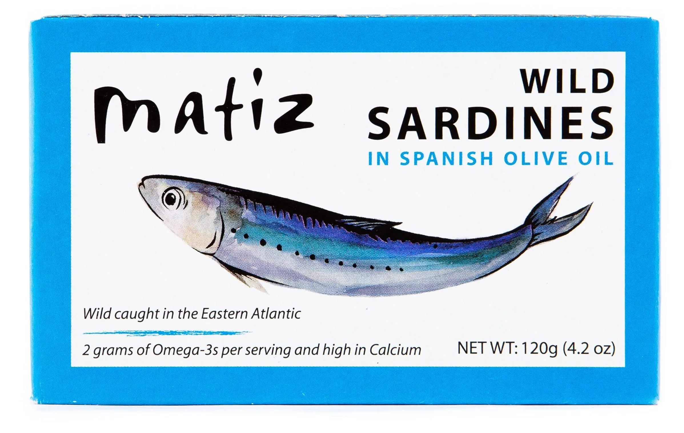 Sardines in Olive Oil 4.2 Ounce Can Spanish Gourmet Wild Caught Natural Fish ...