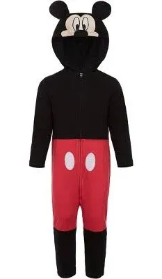 Disney Mickey Mouse Goofy Pluto Zip Up Coverall Newborn to Big Kid