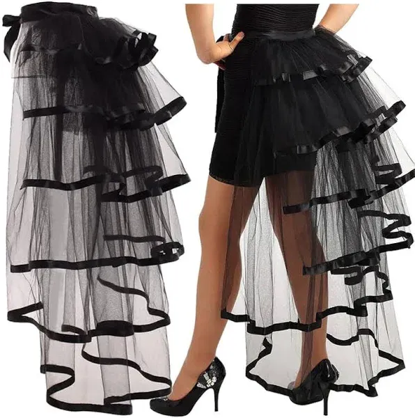 Graceart Victorian Steampunk Tie-On Bustle Skirt