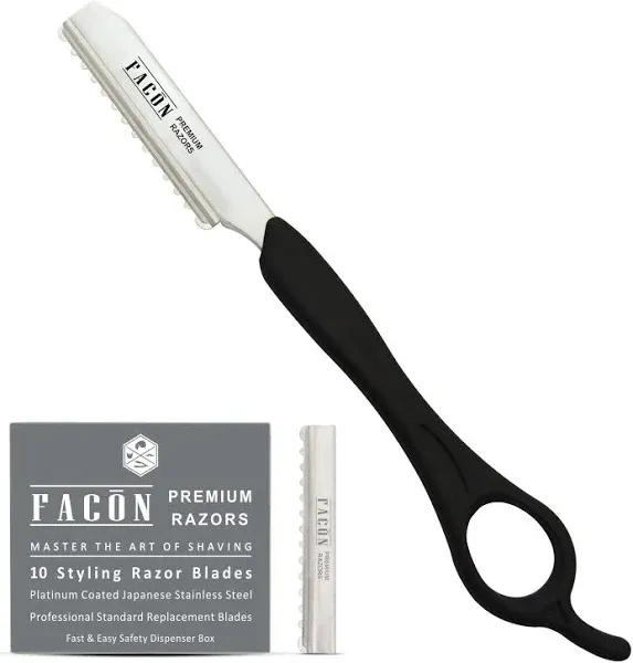 Facón Professional Hair Styling Thinning Texturizing Cutting Faether Razor + 10 