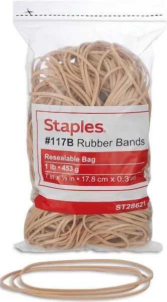 Staples Rubber Bands, Size #117B