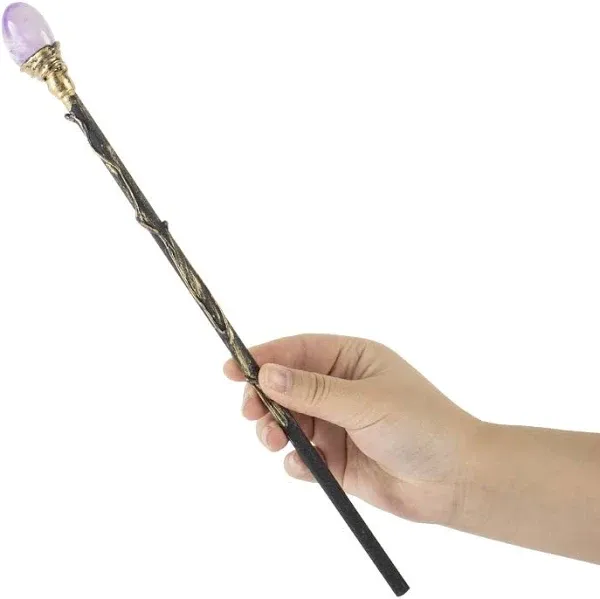 Handcrafted Amethyst Crystal Magic Wand, Cosplay Wand for Witches &amp; Wizards