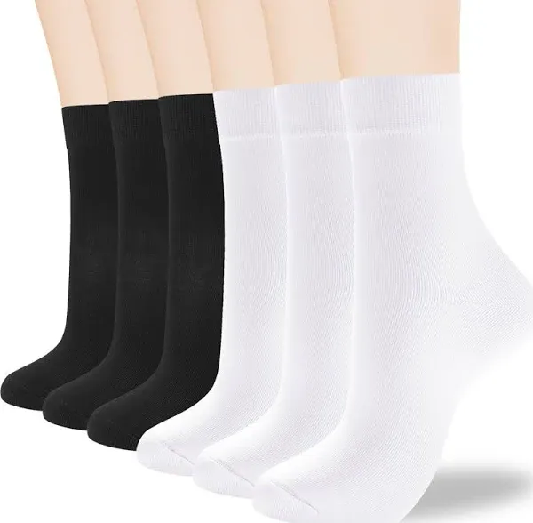 ATBITER Women Thin Cotton Socks,Soft Cotton Bootie Socks Women Above Ankle Crew Socks