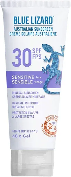 Blue Lizard Sensitive Face Mineral Sunscreen Lotion with Hydrating Hyaluronic Acid