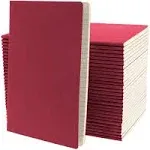 Simply Genius A5 Lined Notebooks with Softcover - College Ruled Notebook - 92 pages, 5.5 x 8.3 (Wine, 30 pack)