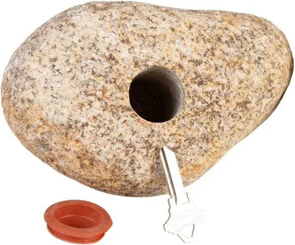 Authentic Granite Key Stone - Genuine Rock for Secure Outdoor Key Storage &amp; 