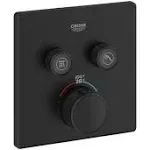 Grohe 291412430 Grohtherm Thermostatic Valve Trim, Dual Function, Matte Black