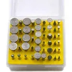 50pcs Diamond Coated Grinding Grinder Head Glass Burr For Rotary Grinding Tools