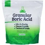 5 lb Granular Boric Acid H3BO3 99.9+% Pure Orthoboric Acid, Size: 5 lb Bag, Granular Crystals