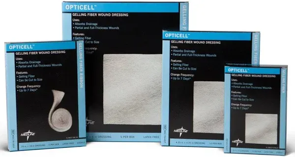 Medline Opticell Gelling Fiber Wound Dressings, 10 Each per Box 