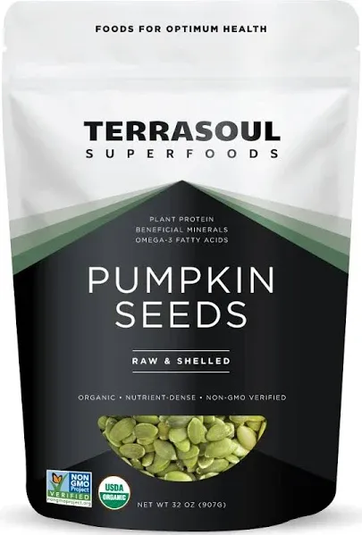 Organic Pumpkin Seeds, 2 Lbs - Premium Quality, Shelled, Raw, Unsalted