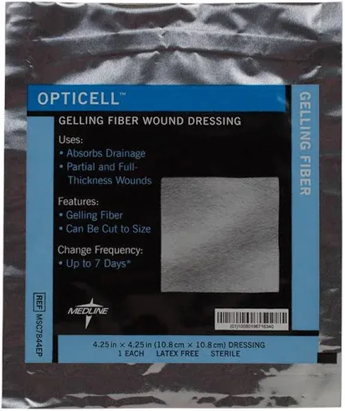 Medline Opticell Gelling Fiber Wound Dressings, 1 Each 