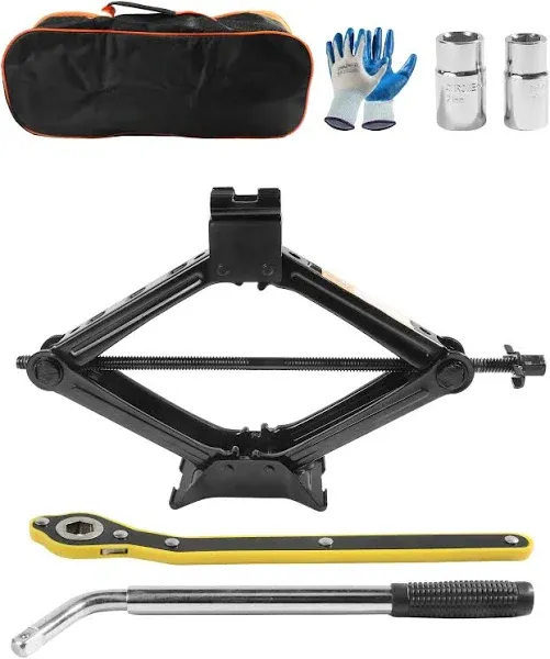 Car Jack,Car Jack and Stand Kit,Scissor Jack,Car Accessories Tire Changing Kit,Car Jack Kit,Scissor Jack for Car Kit with Tire Wrench,Universal Tire Change Car Emergency Kit for Car SUV