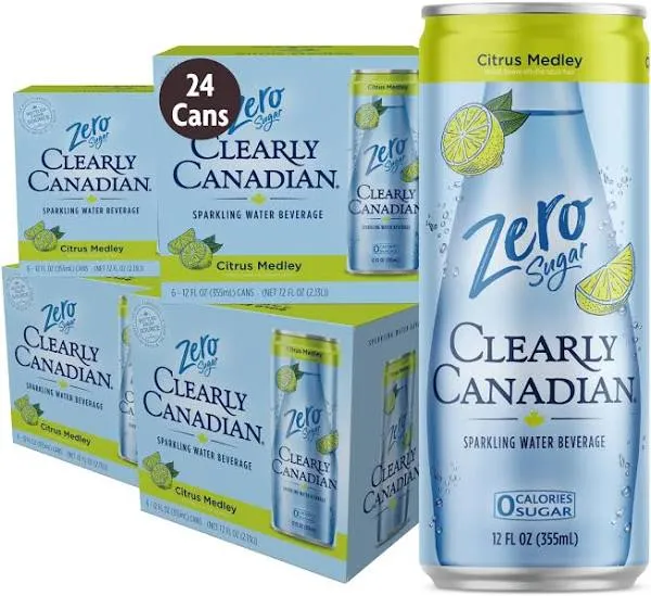 Clearly Canadian Zero Sugar Citrus Medley Sparkling Water Beverage