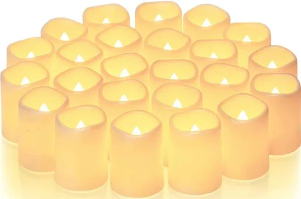 CANDLE IDEA LED Flameless Flickering Votive Tea Lights Candles