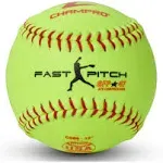 CHAMPRO ASA Fast Pitch .47 COR 375 Compression Poly Synthetic Cover Red Stiches Optic Yellow 12 PK