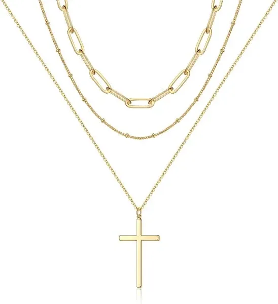 14K Gold Plated Adjustable Y Pendant Choker Necklace