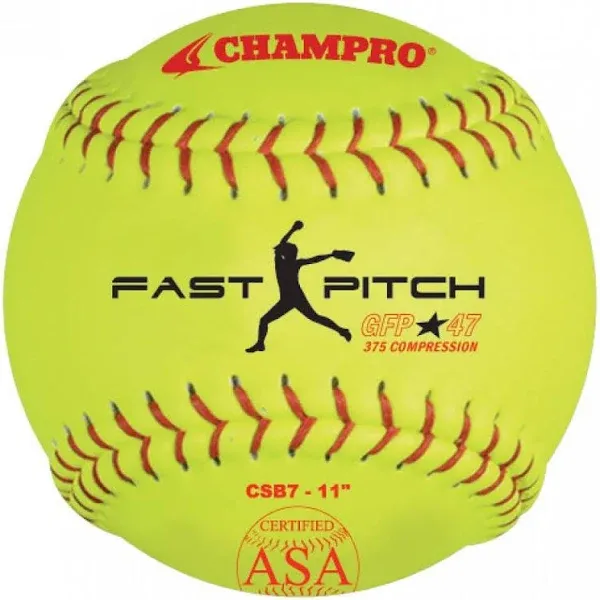 Champro ASA 11 in Fast Pitch Durahide Cover Softball Dozen