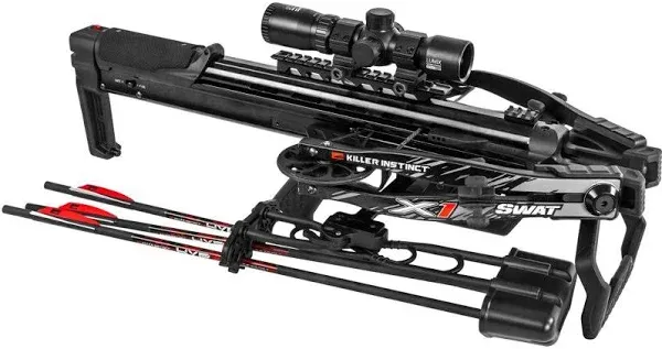 Killer Instinct Swat X1 Crossbow Kit 1130 Velocity: 405 fps, Draw Weight: 195 lb