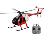 YX C189 MD500E 150-size 6-Axis Gyro Stabilized RTF Scale Helicopter w/ Weapons - Black