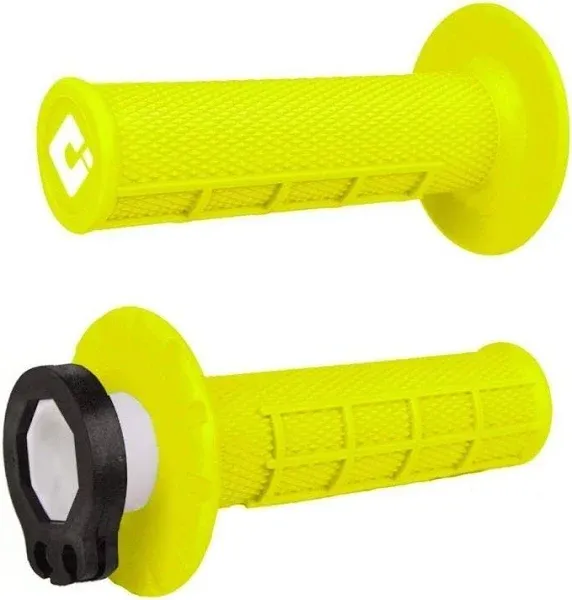 ODI MX V2 Lock-On Half Waffle Grips Yellow