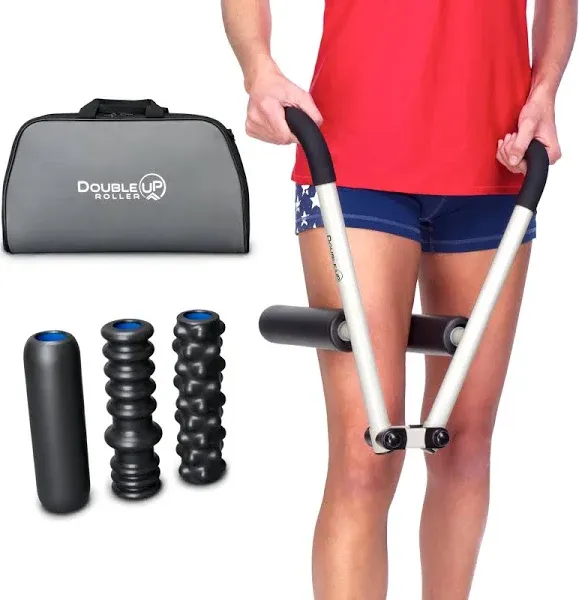 DoubleUP Roller Kit Muscle Massager with Lever-Action Pressure Control and Quick-Change Rollers