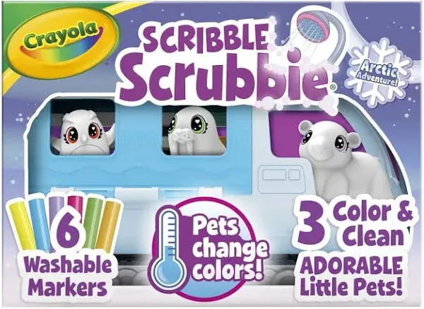  Scribble Scrubbie Pets Arctic Snow Explorer, Color &amp; Wash Creative Toy